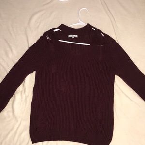 Burgundy sweater from Rue 21